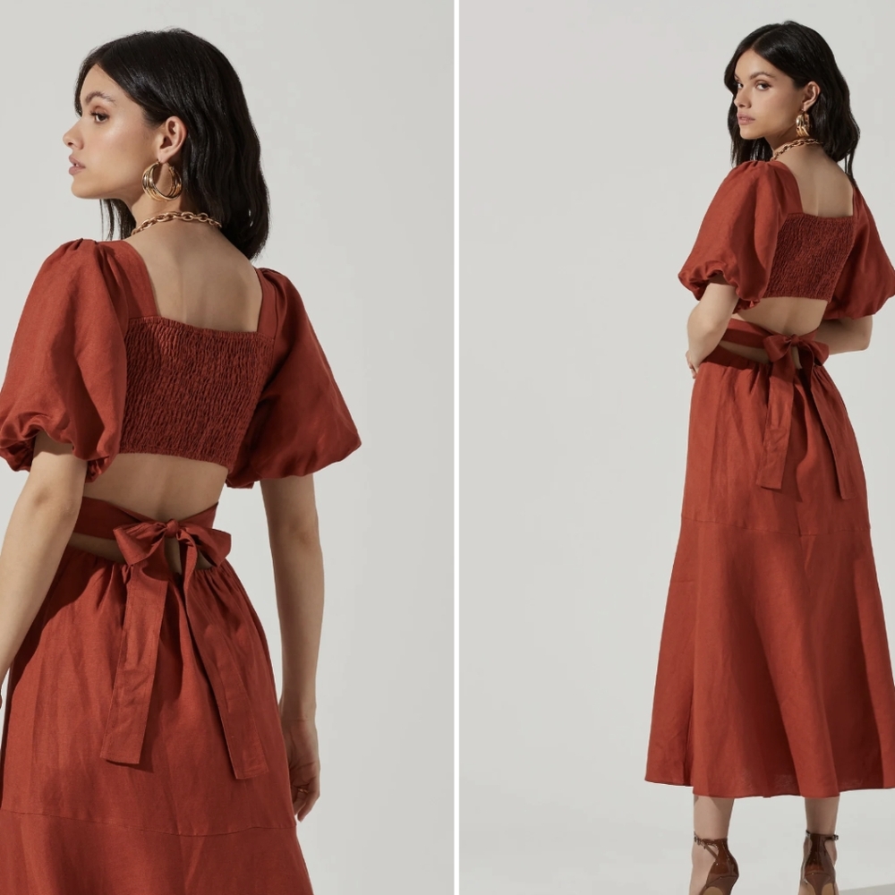 ASTR Puff Sleeve Dress